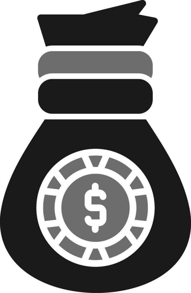 icono de vector de bolsa de dinero