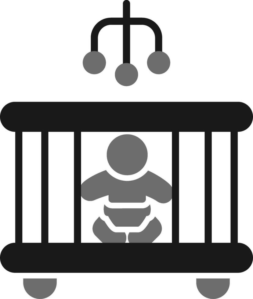Baby Bed Vector Icon