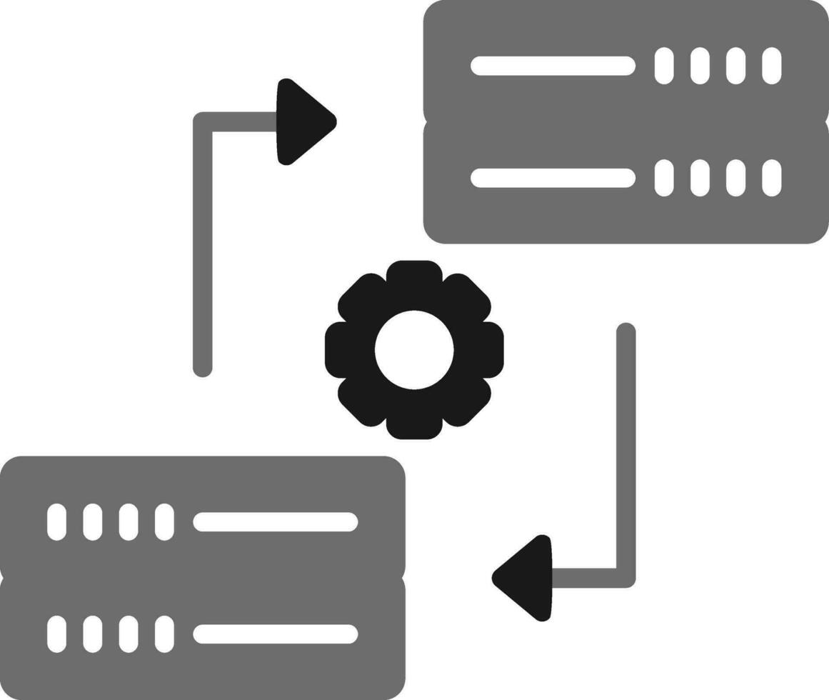 icono de vector de sincronización de datos