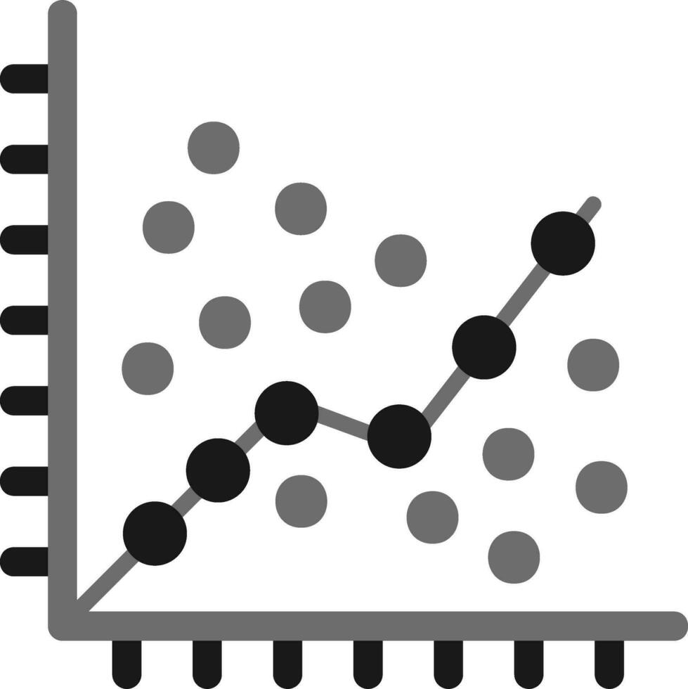 lineal regresión vector icono