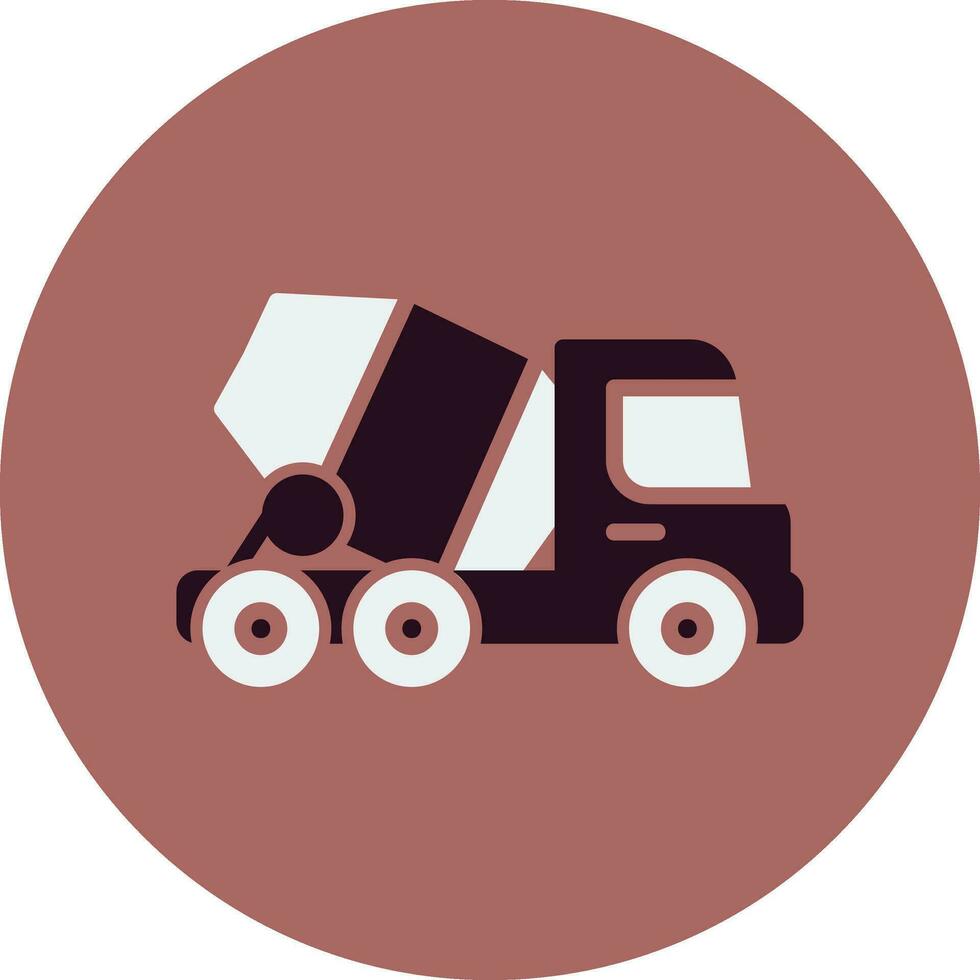 Concrete Mixer Vector Icon