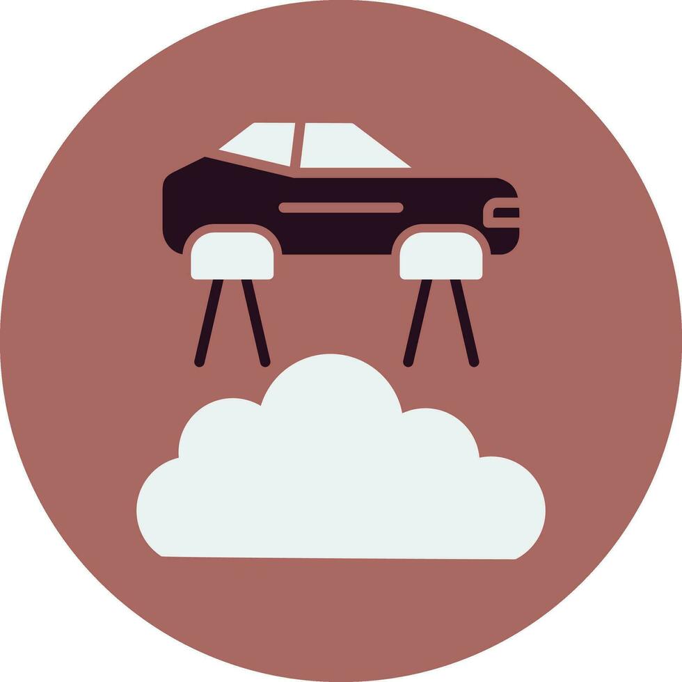 icono de vector de coche volador