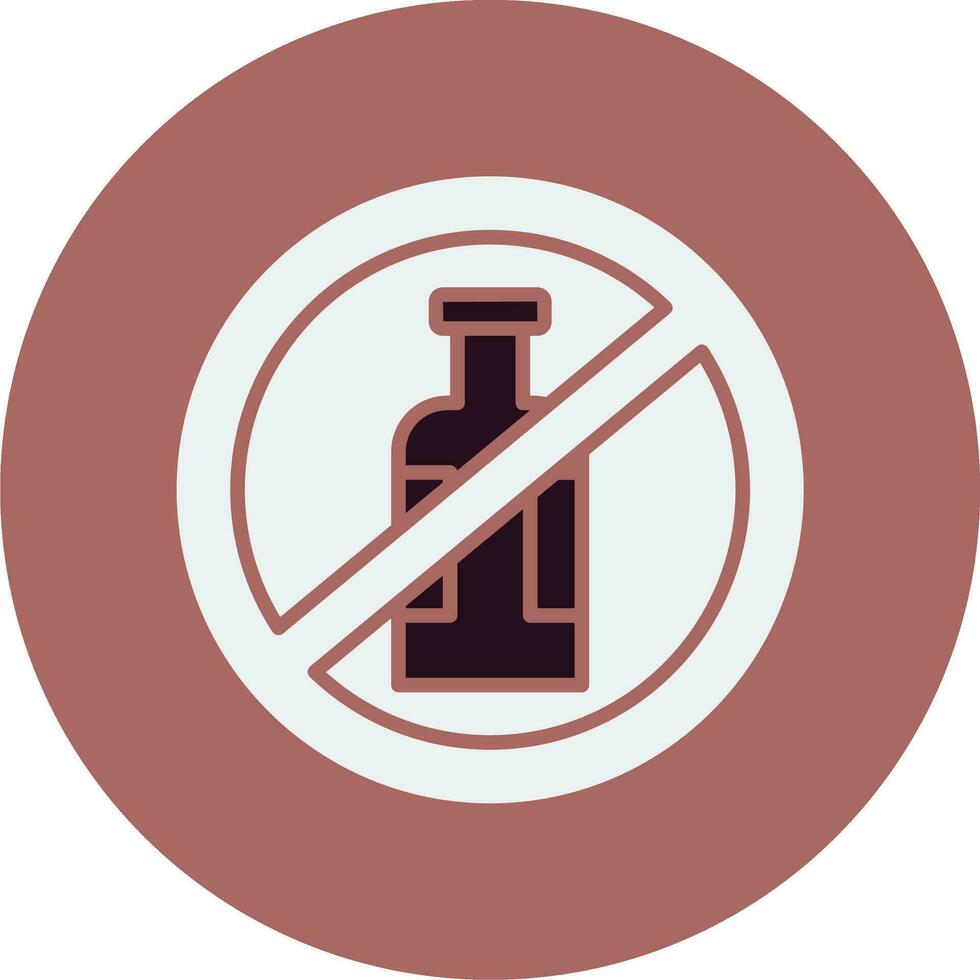 No Alcohol Vector Icon