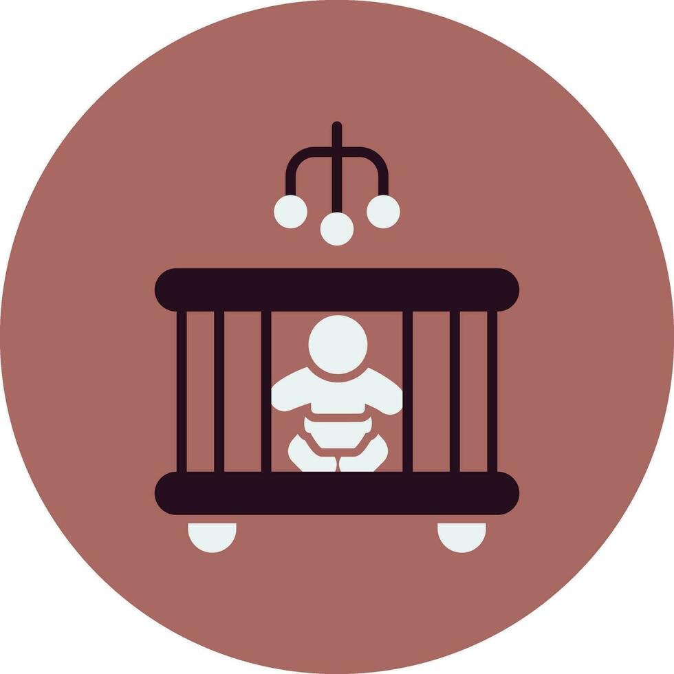 Baby Bed Vector Icon