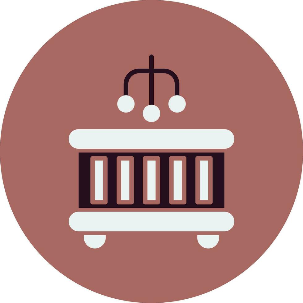Baby Bed Vector Icon