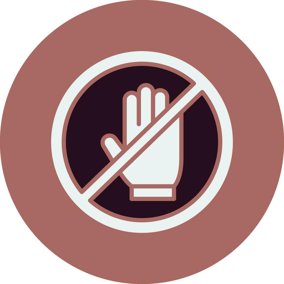 no toque vector icono