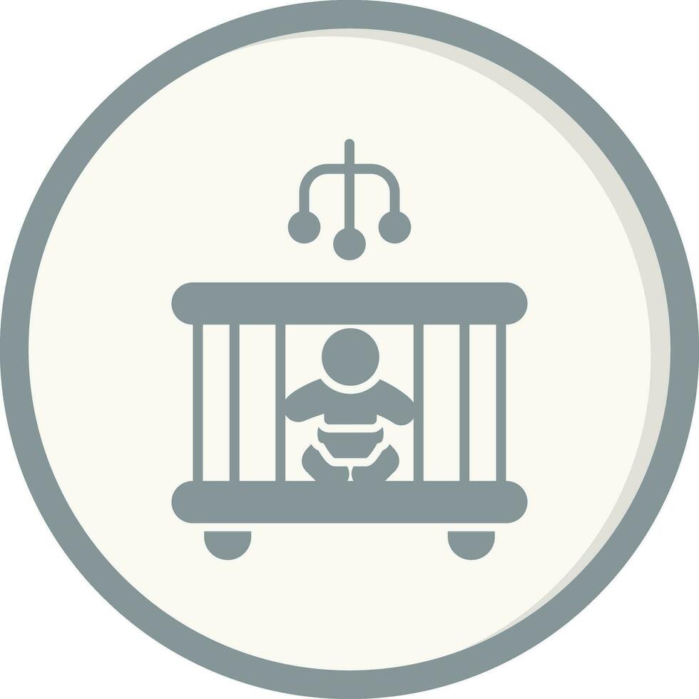 Baby Bed Vector Icon