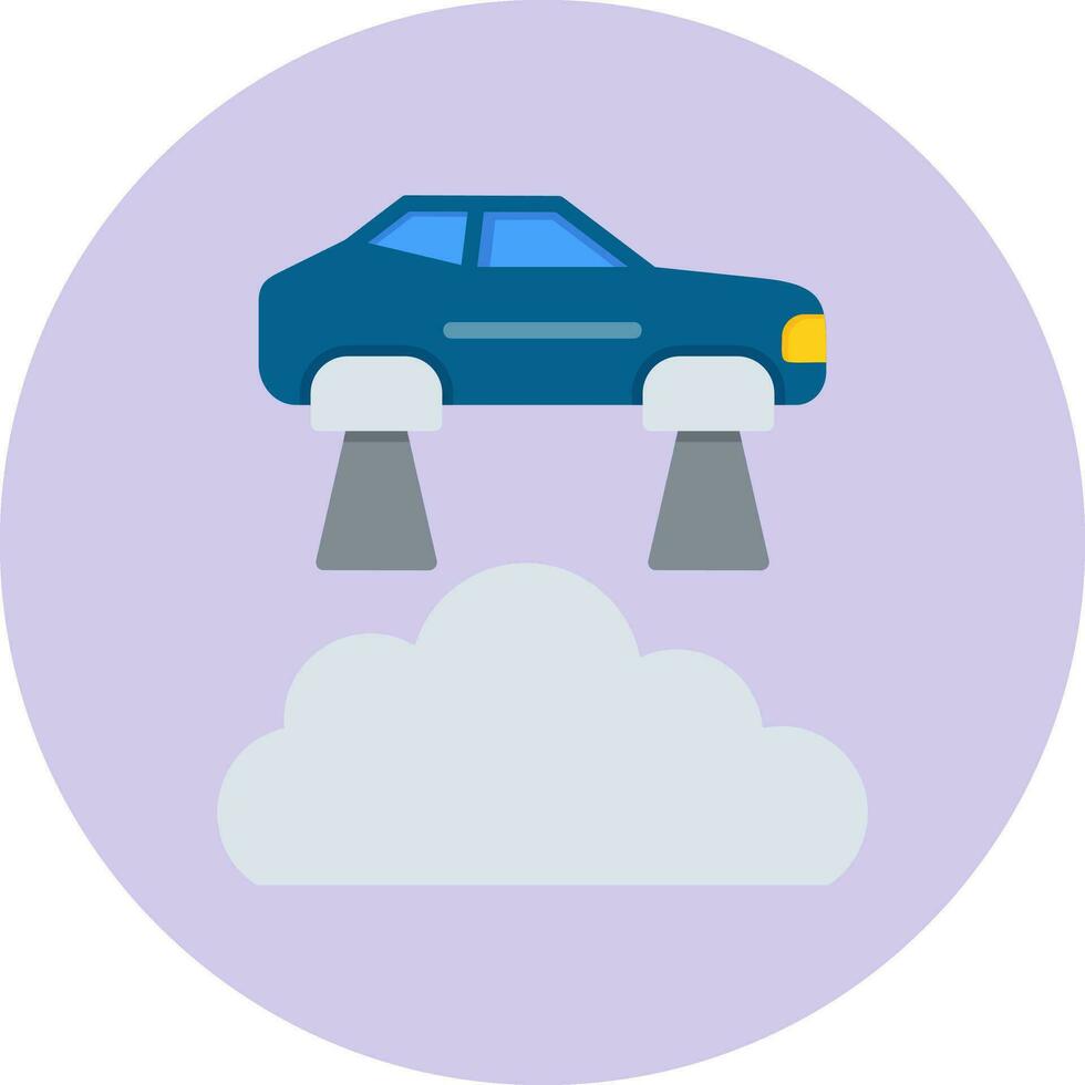 Flying Car Vector Icon