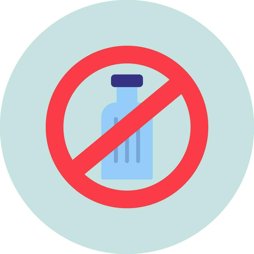 No Alcohol Vector Icon