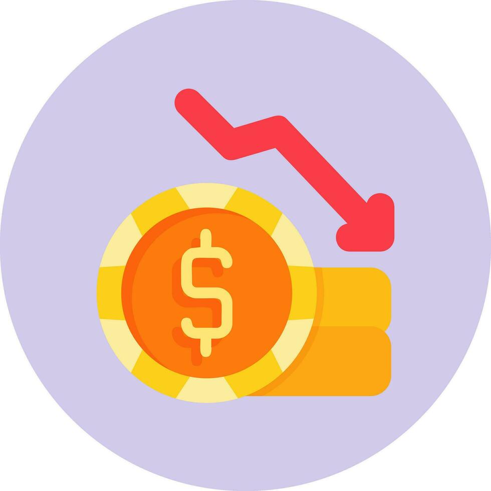 Money Loss Vector Icon