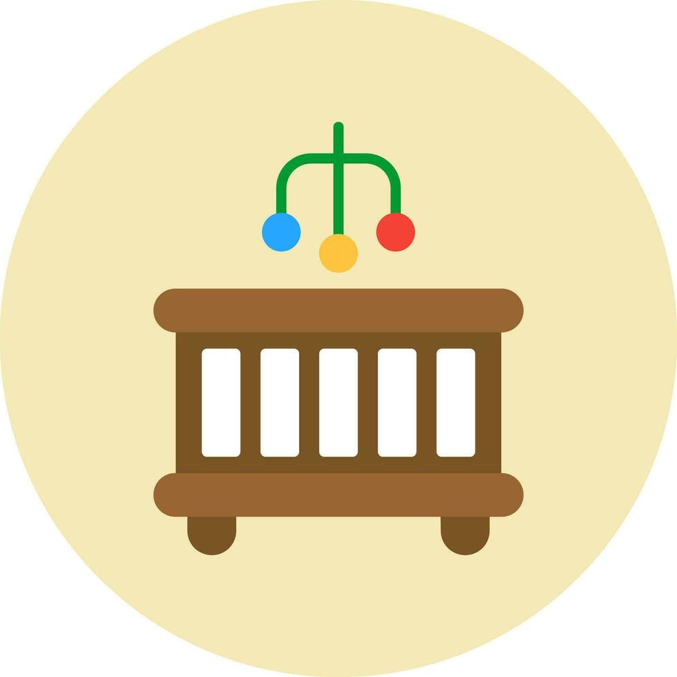 Baby Bed Vector Icon