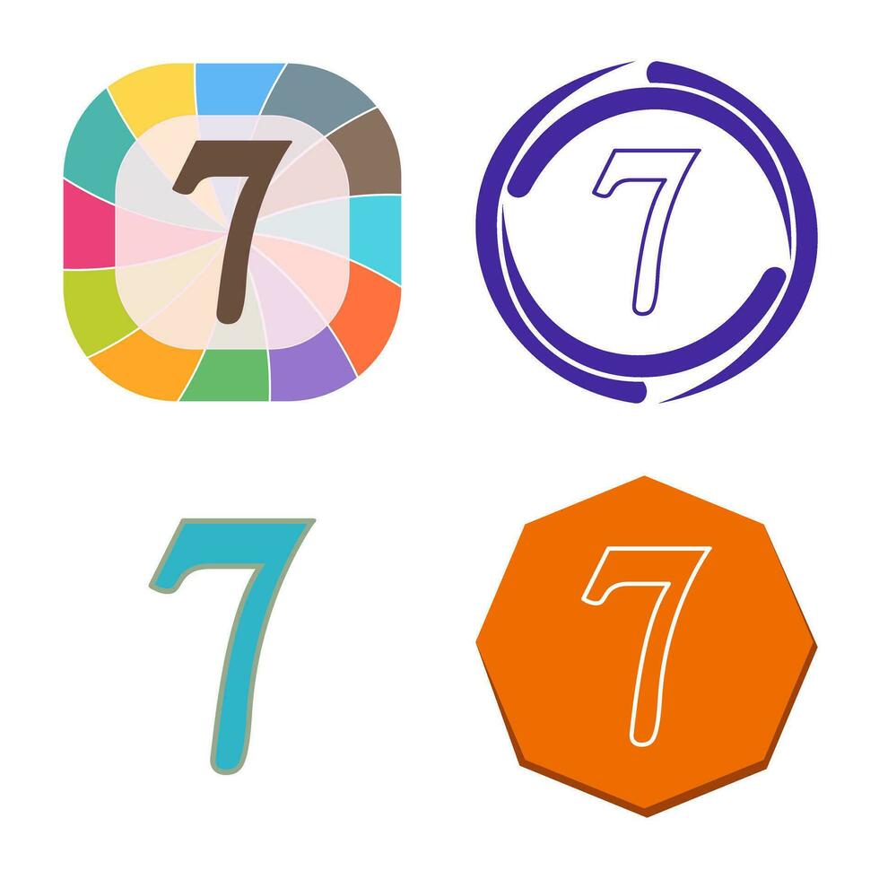 Number Seven Vector Icon