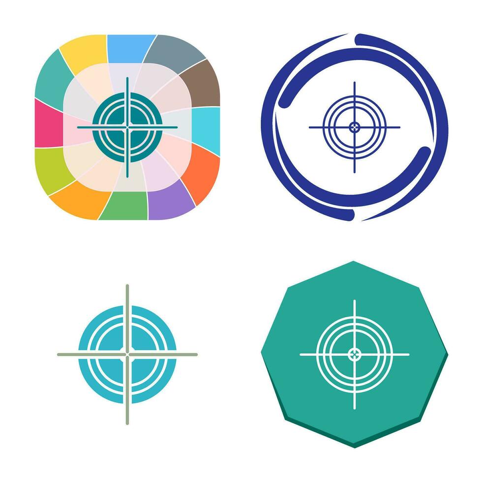 Unique Target Vector Icon