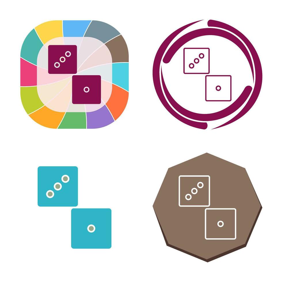 Unique Dice Vector Icon