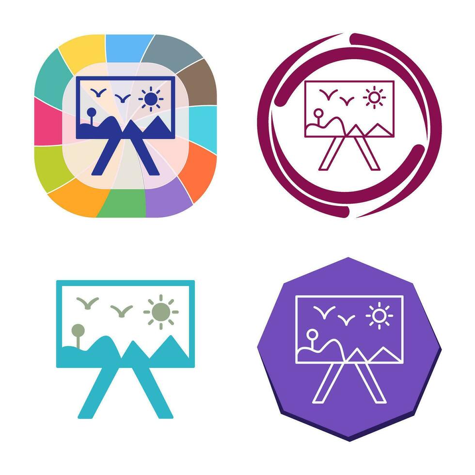 Painting of Canvass Vector Icon