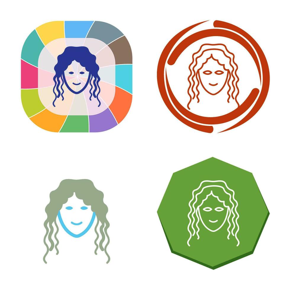 Hair Curly Vector Icon
