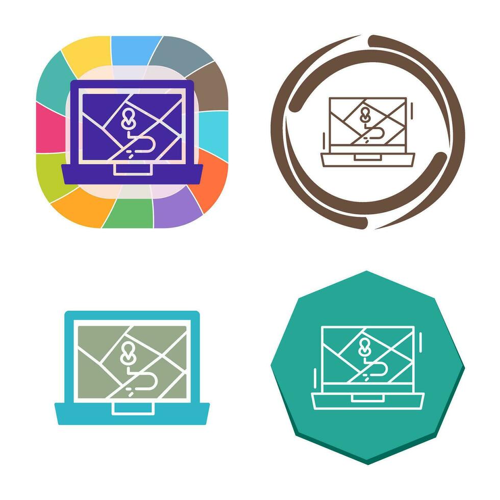 Google Map Vector Icon