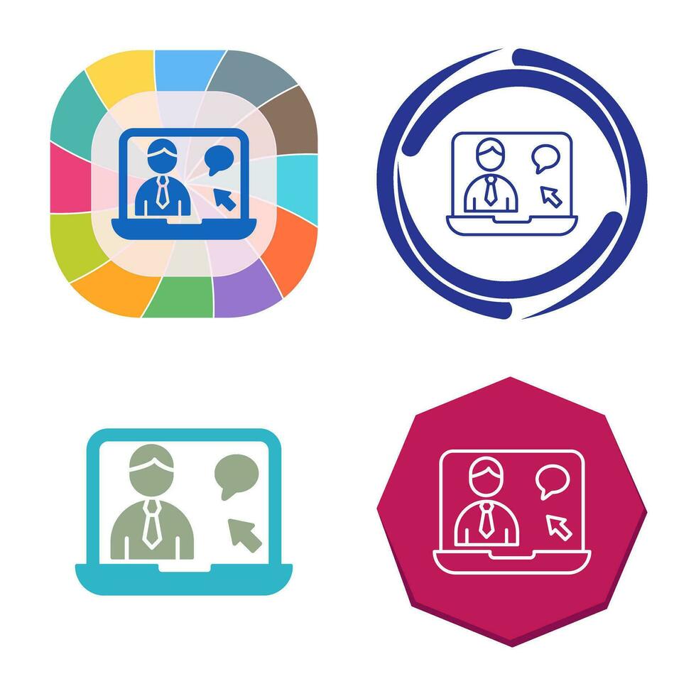 Online Interview Vector Icon