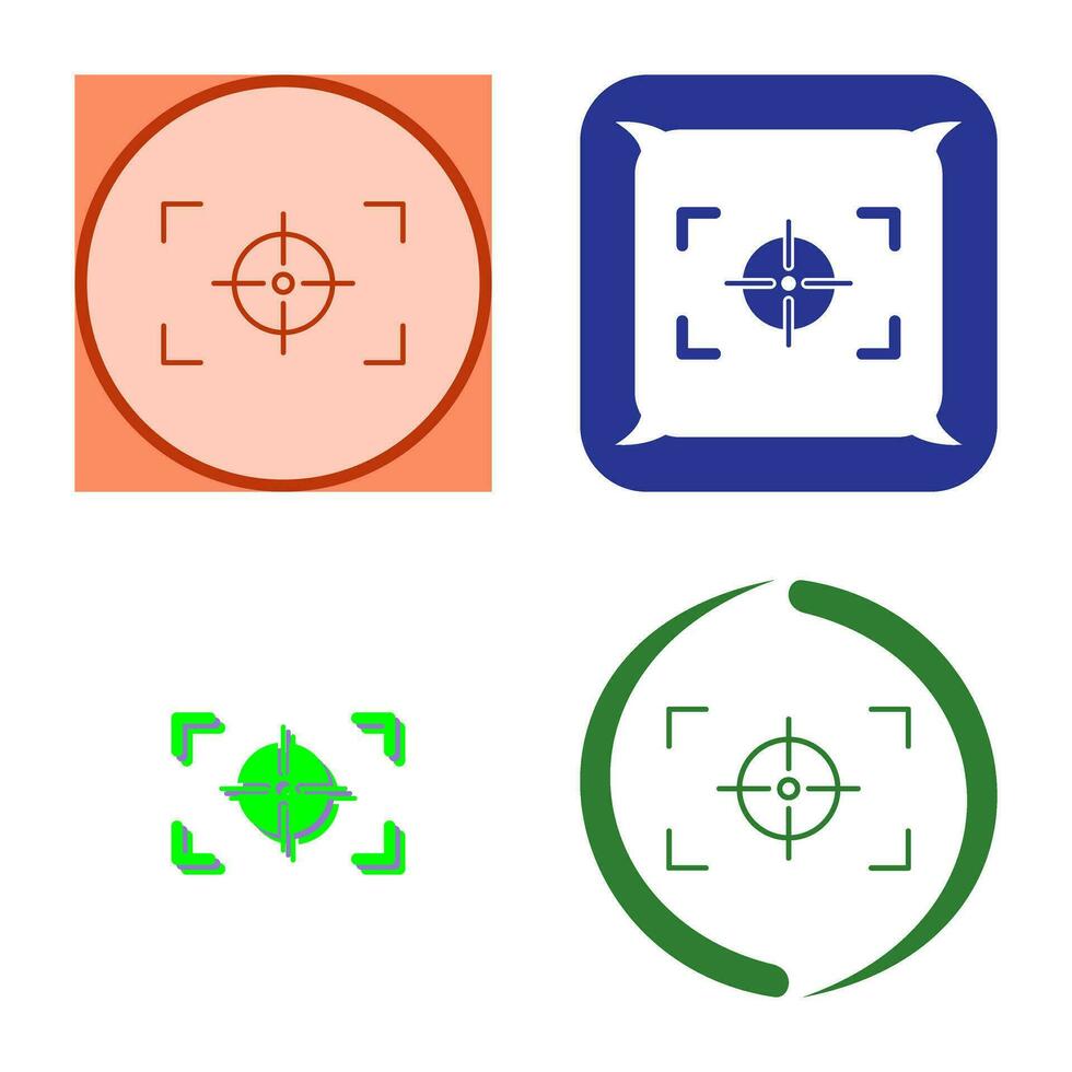 Unique Focus Horizontal Vector Icon
