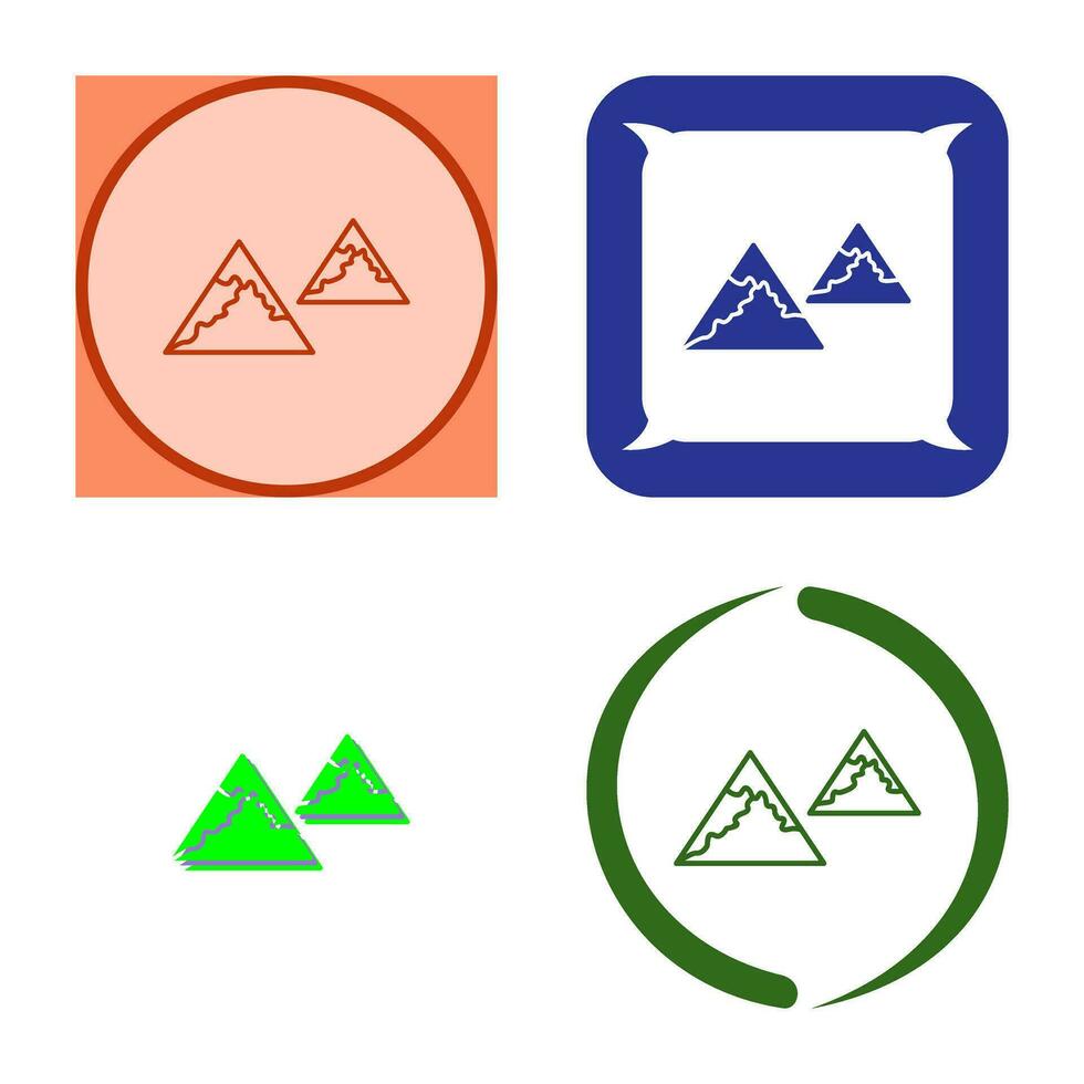 Unique Mountains Vector Icon