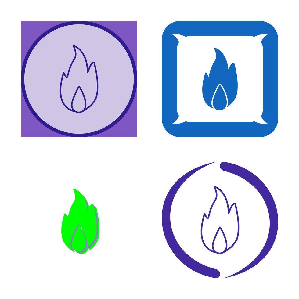 icono de vector de fuego único