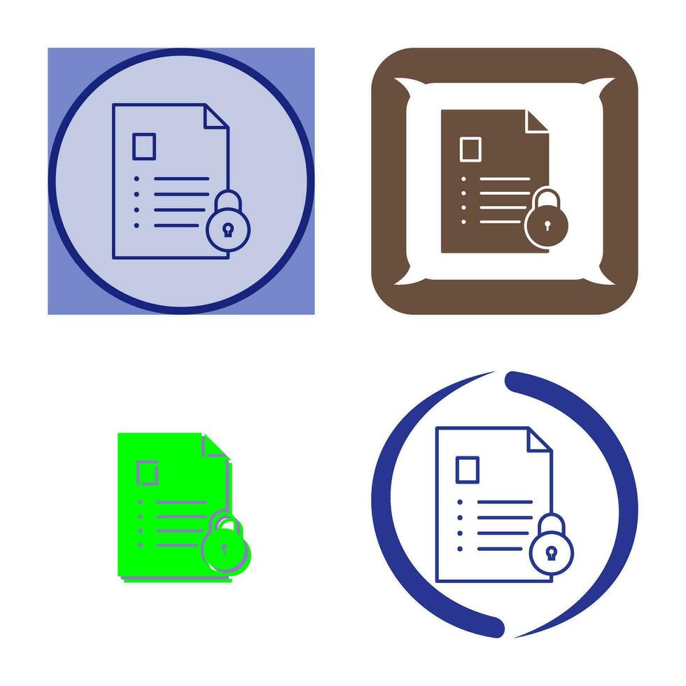 Unique Confidentiality Vector Icon