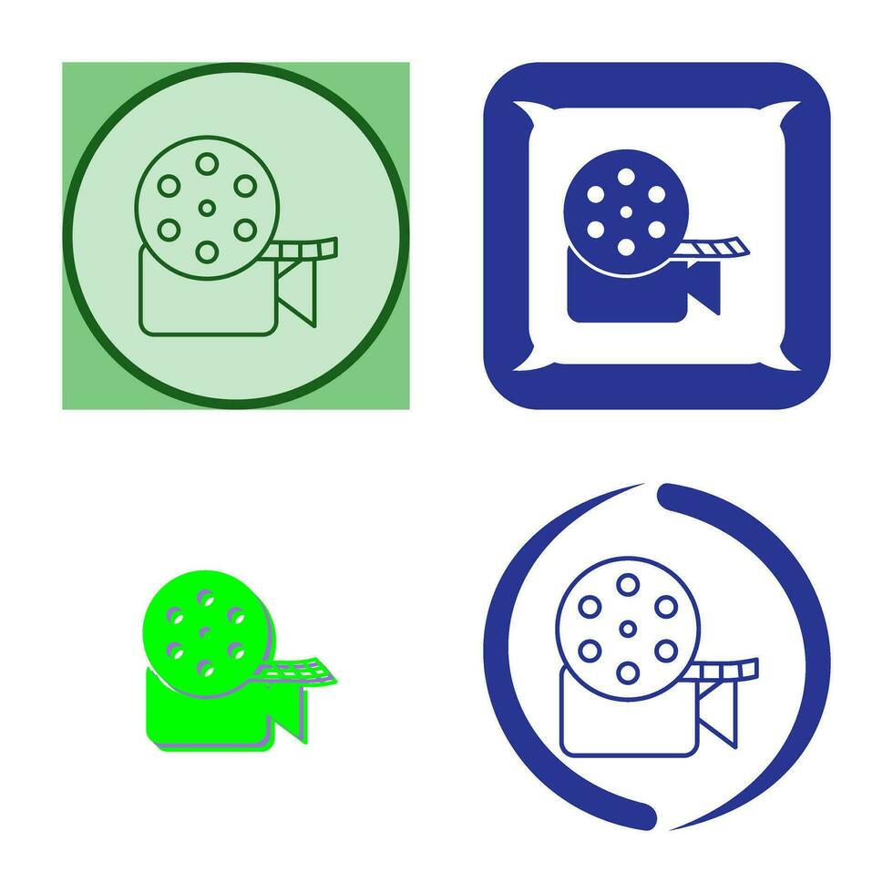 Unique Video Reel Vector Icon