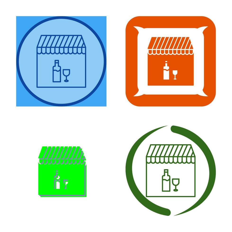 Unique Cafe and Bar Vector Icon