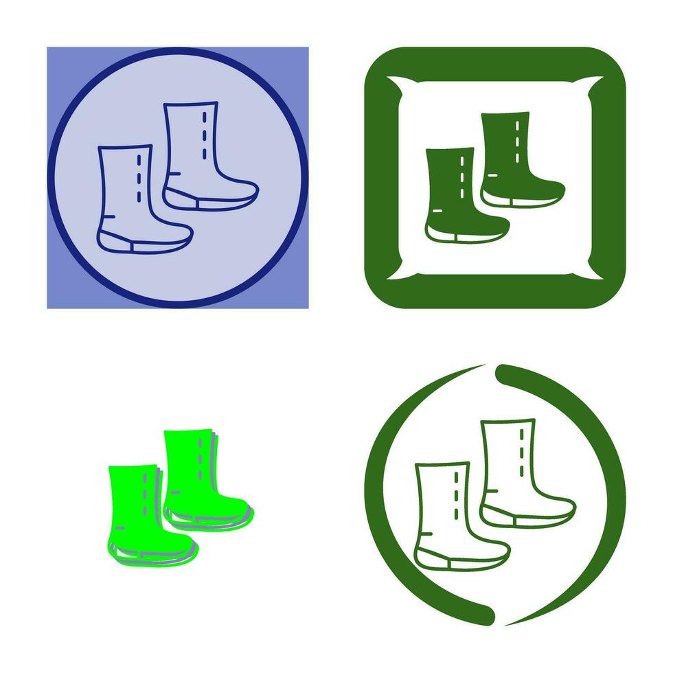 icono de vector de botas únicas