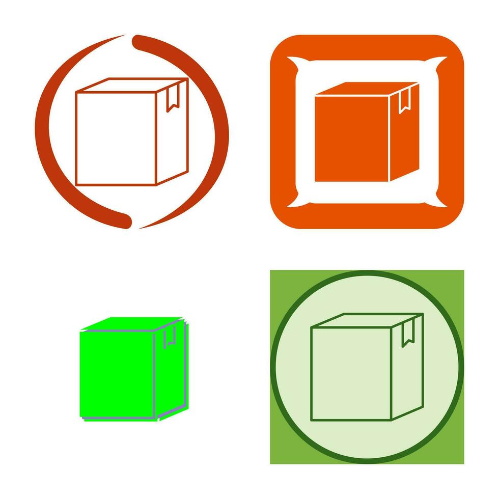 icono de vector de caja