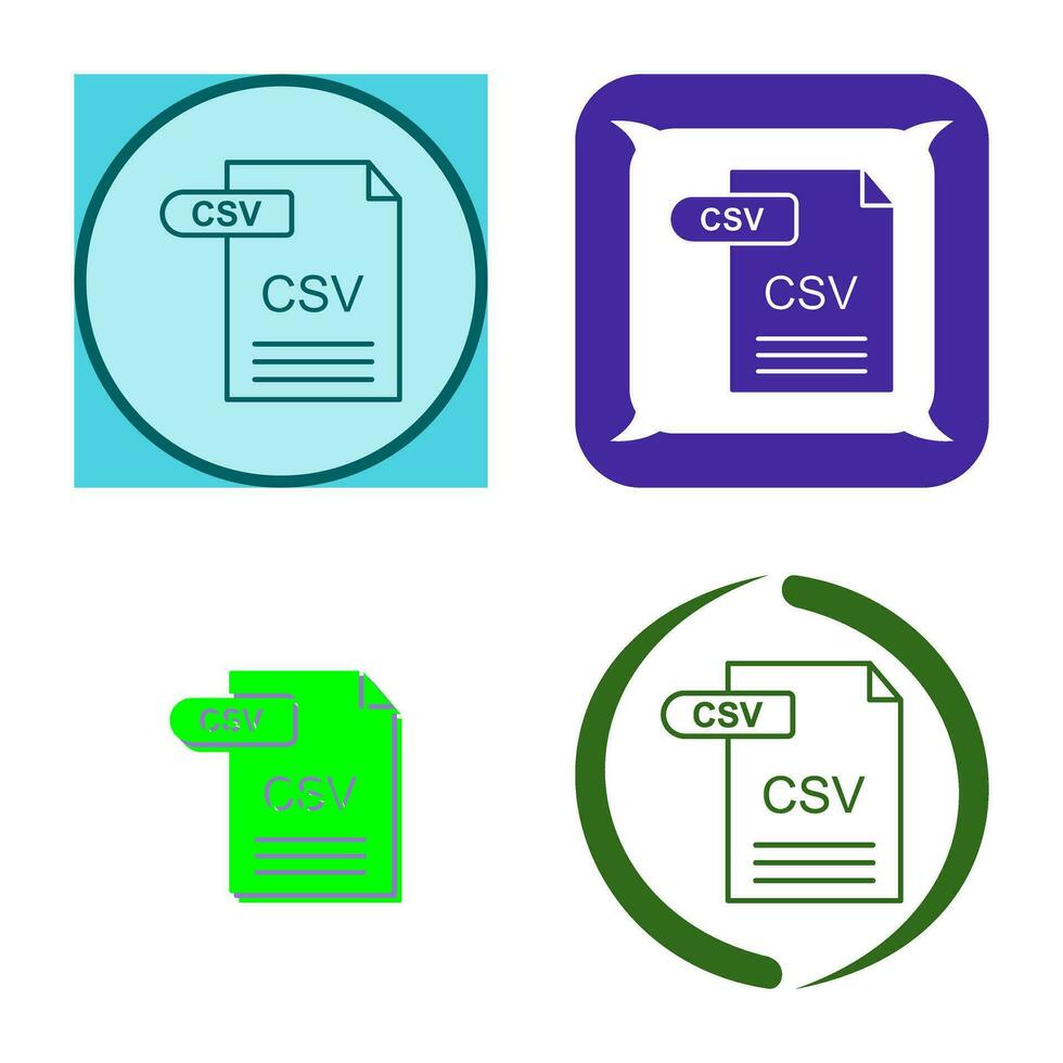 icono de vector csv