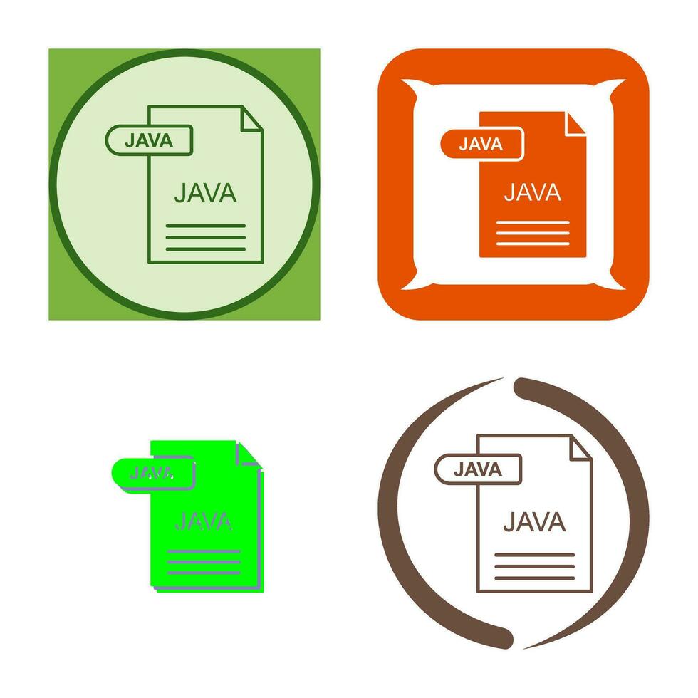 icono de vector de java