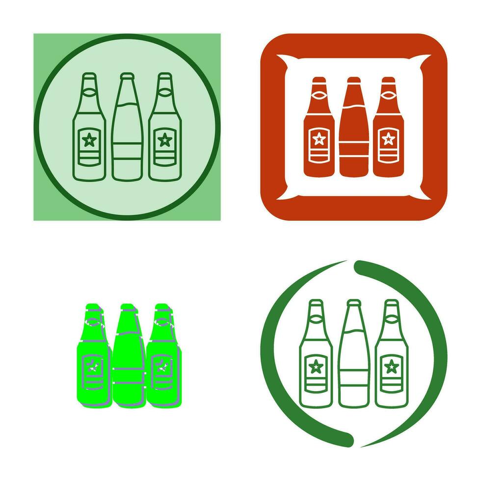 icono de vector de botellas de cerveza