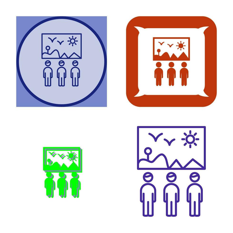Viewing Painting Vector Icon