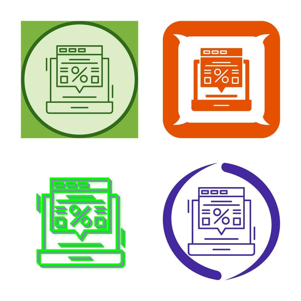 Online Discount Vector Icon