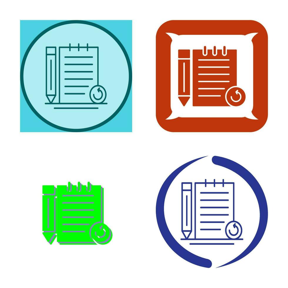 Rechecked Notes Vector Icon