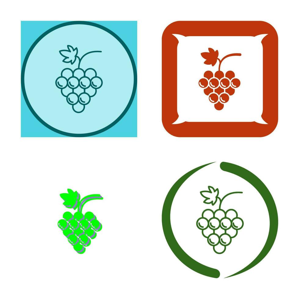 icono de vector de uvas