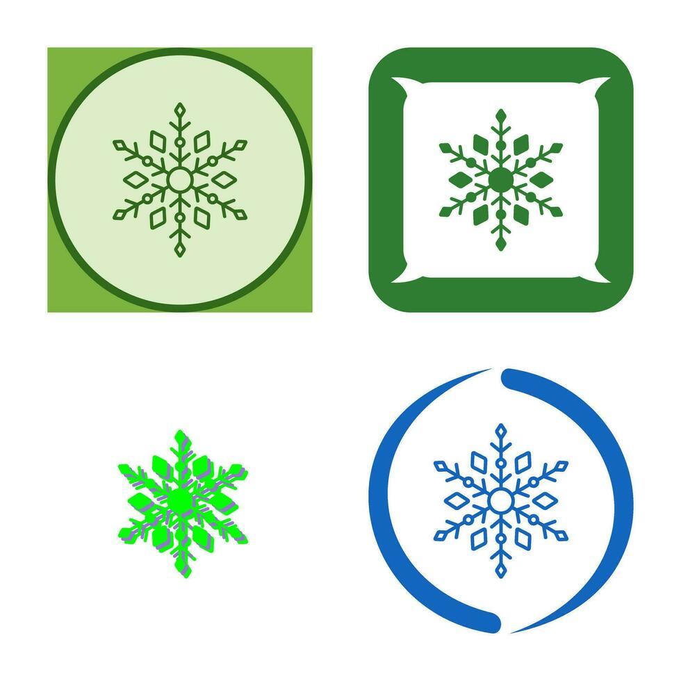 icono de vector de copo de nieve