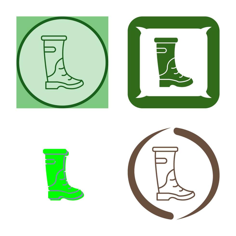 icono de vector de botas de lluvia