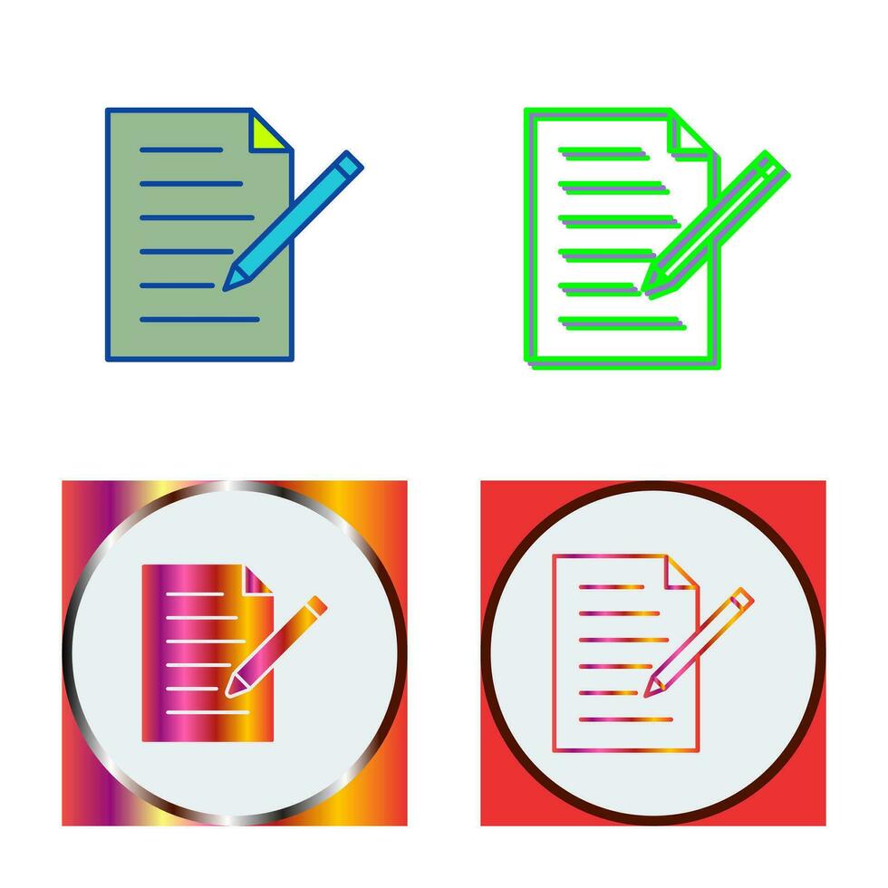 Unique Edit Document Vector Icon