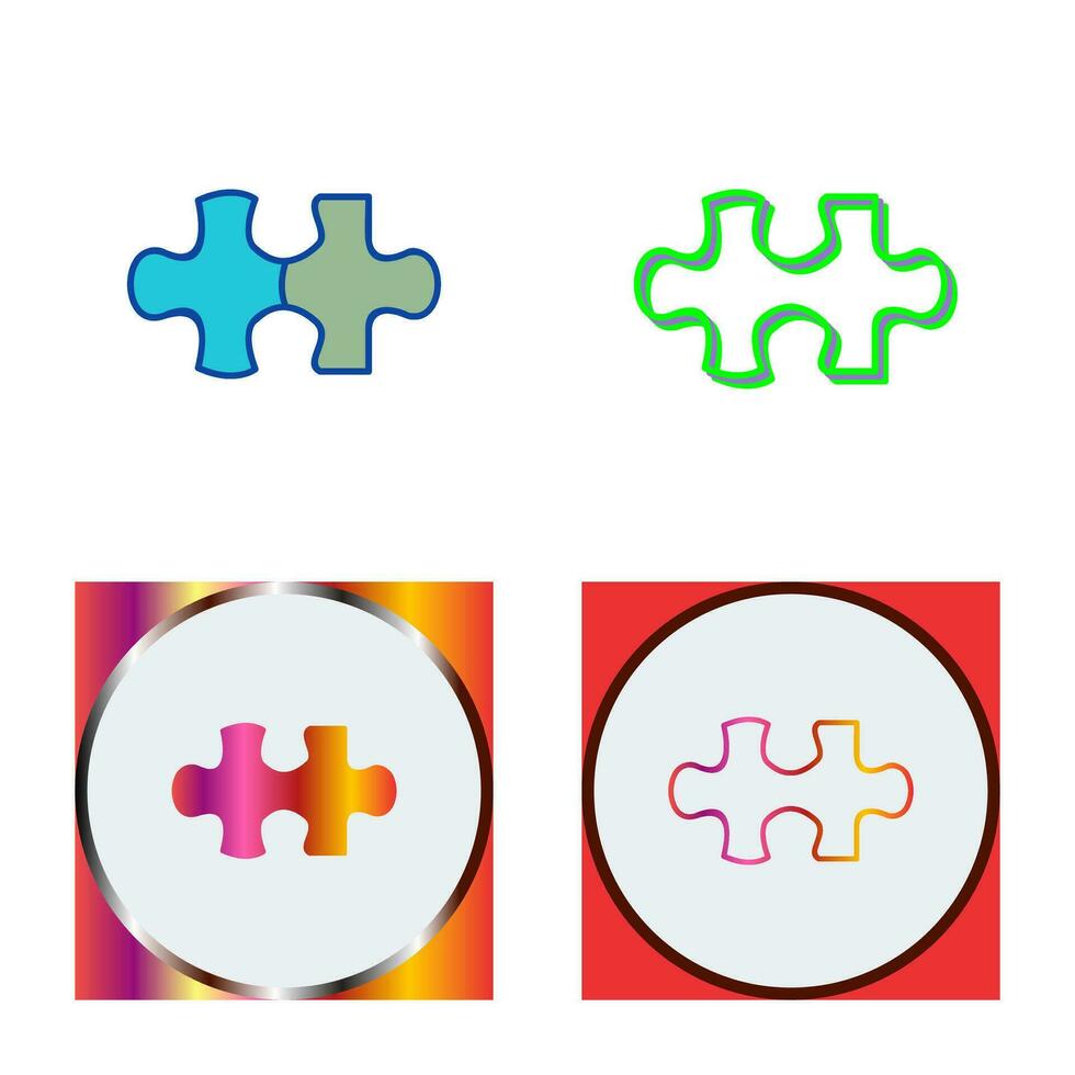 Unique Puzzle Piece Vector Icon