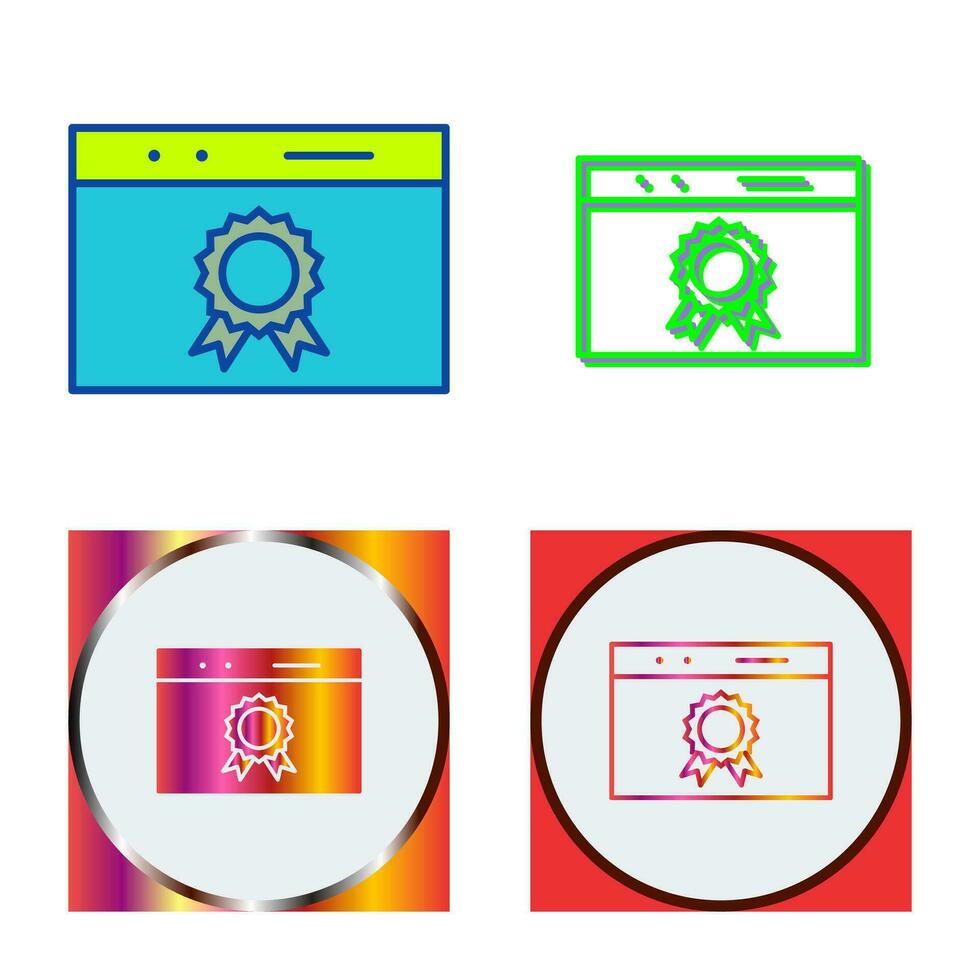 Unique Web Award Vector Icon