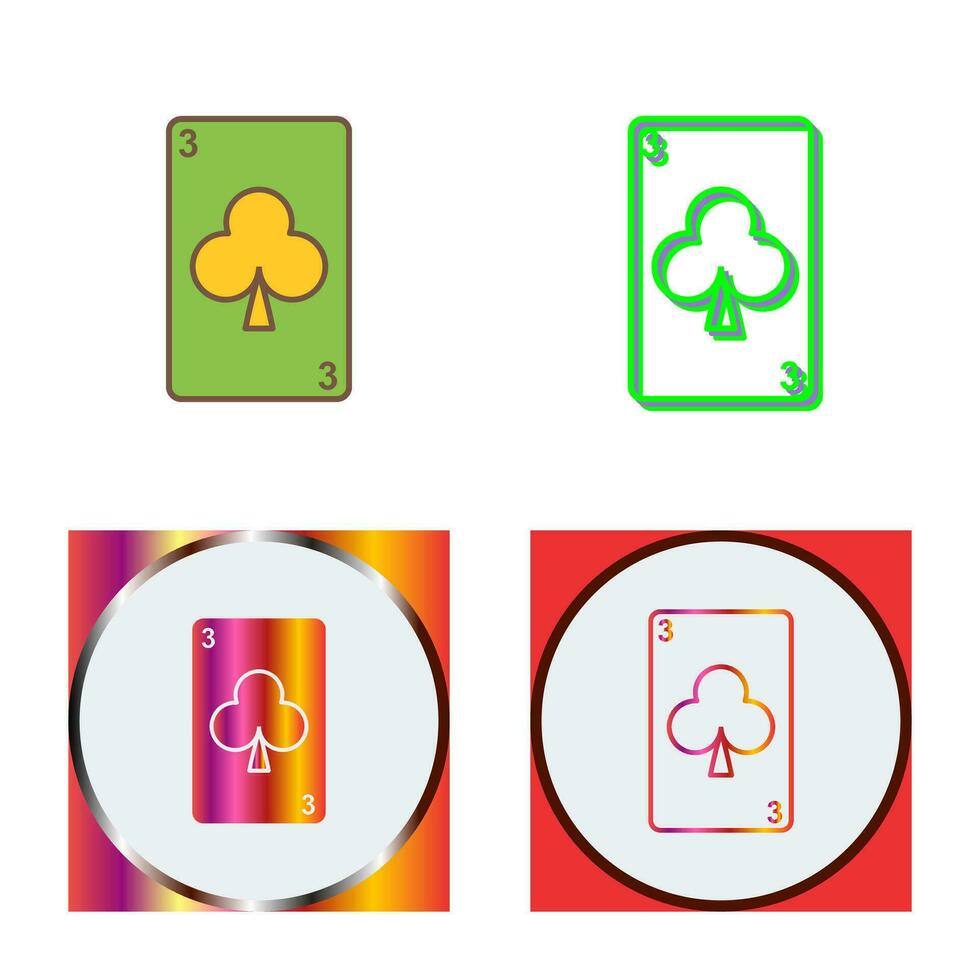 Clubs Card Vector Icon