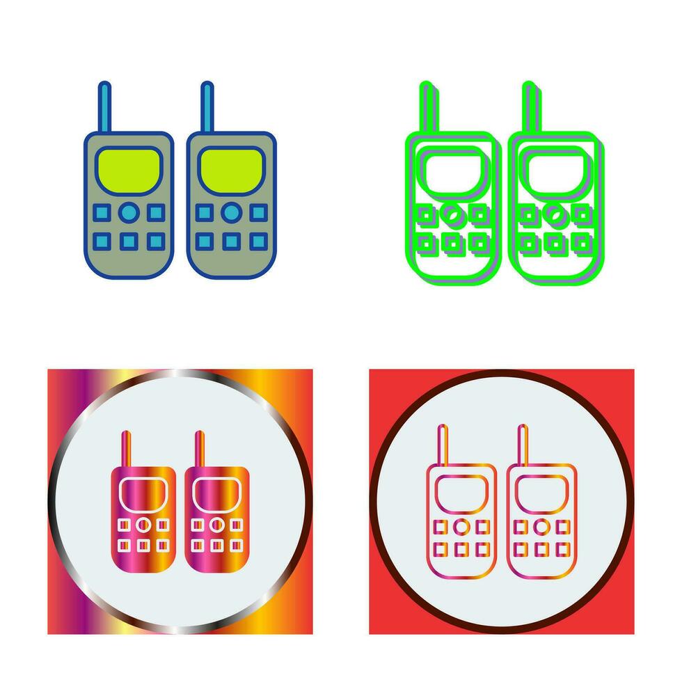 icono de vector de walkie-talkie