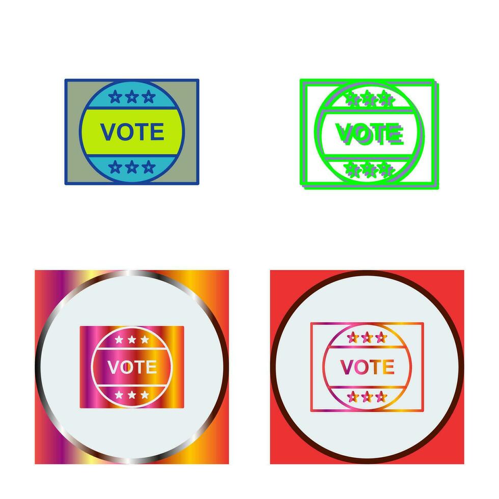 Vote Sticker Vector Icon