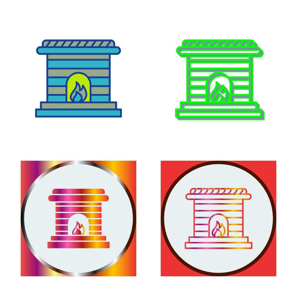 Fireplace Vector Icon