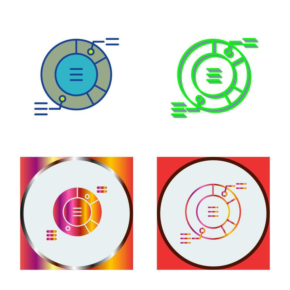 icono de vector de gráfico circular