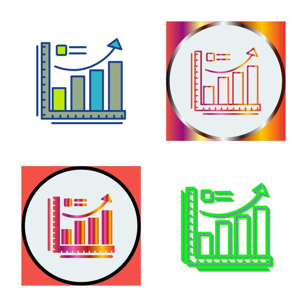 icono de vector de tabla de crecimiento