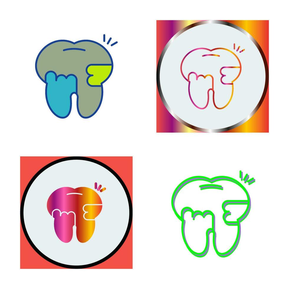 Toothache And Plaque Vector Icon