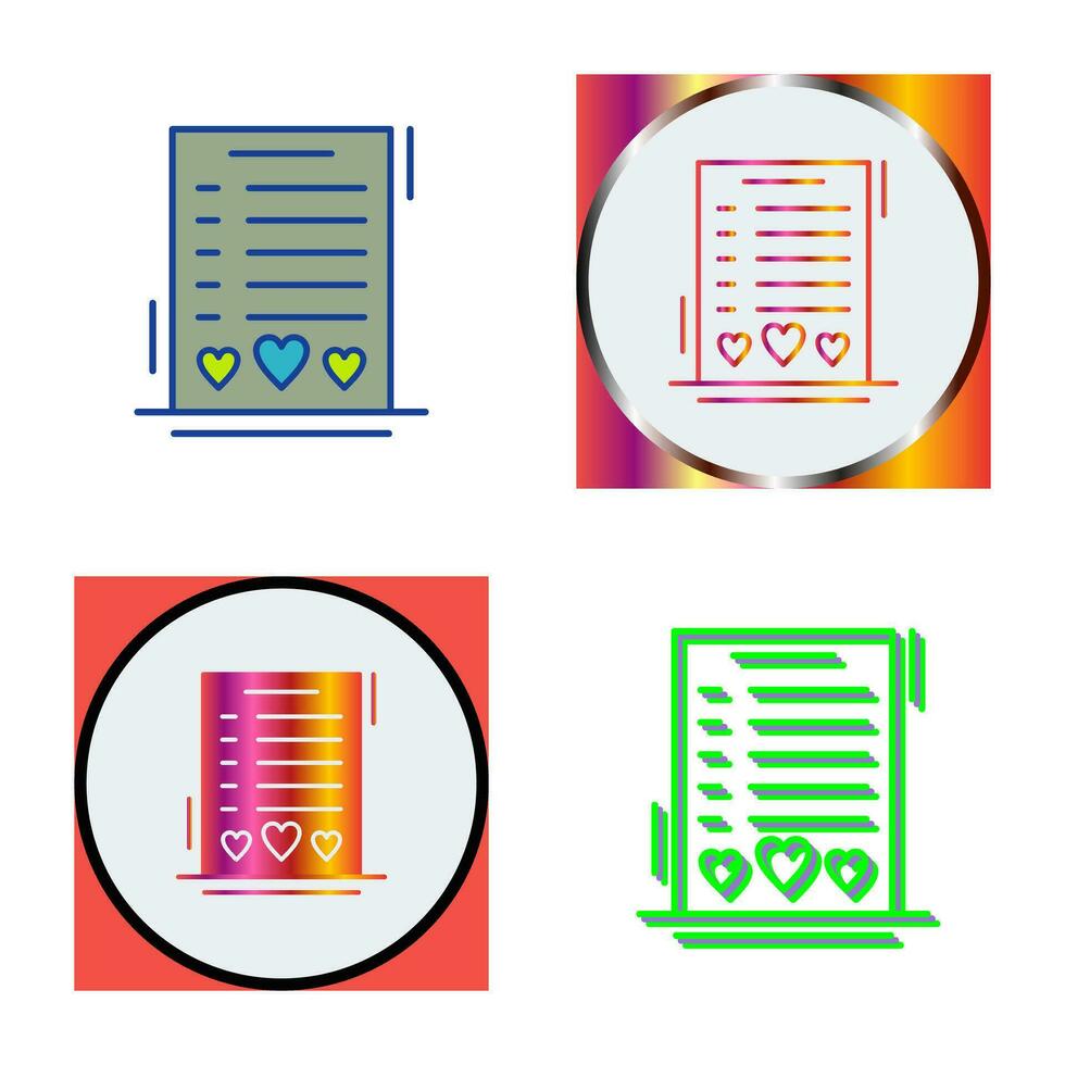 Wishlist Vector Icon